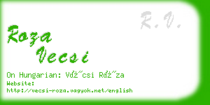 roza vecsi business card